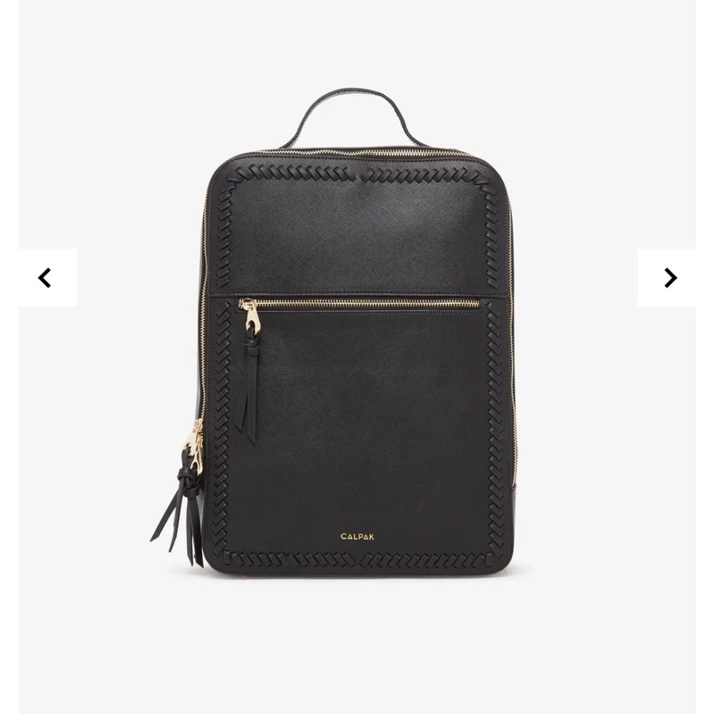 Calpak Kaya Backpack Black with Gold Hardware